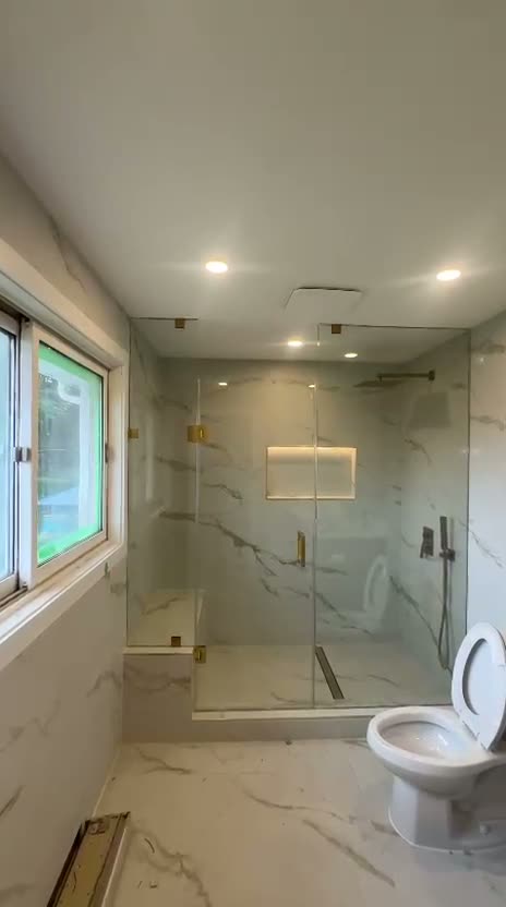 Walk-through of a frameless glass shower install
