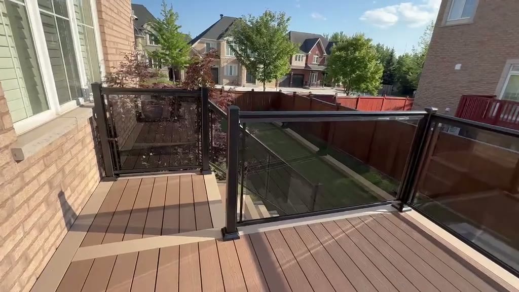 Front entry glass railing walkthrough